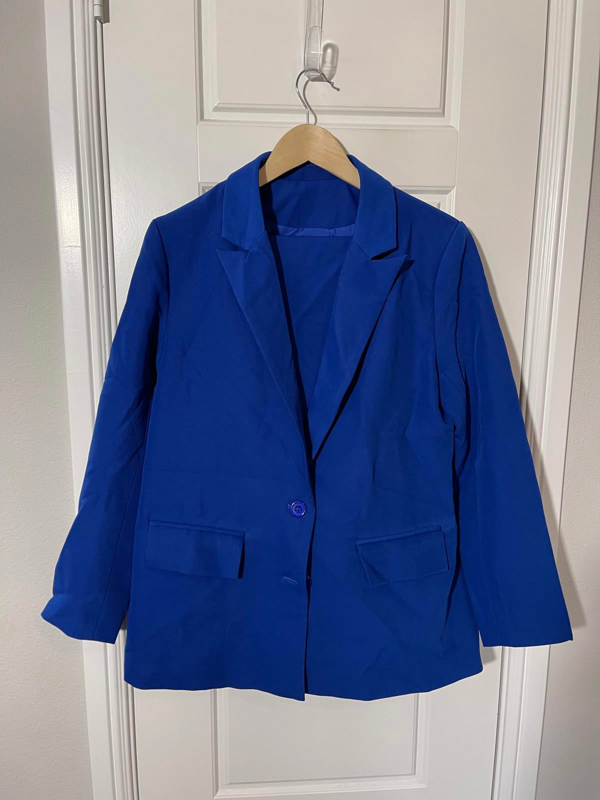 Women’s Dress Suit Size L Royal Blue 2 Pieces