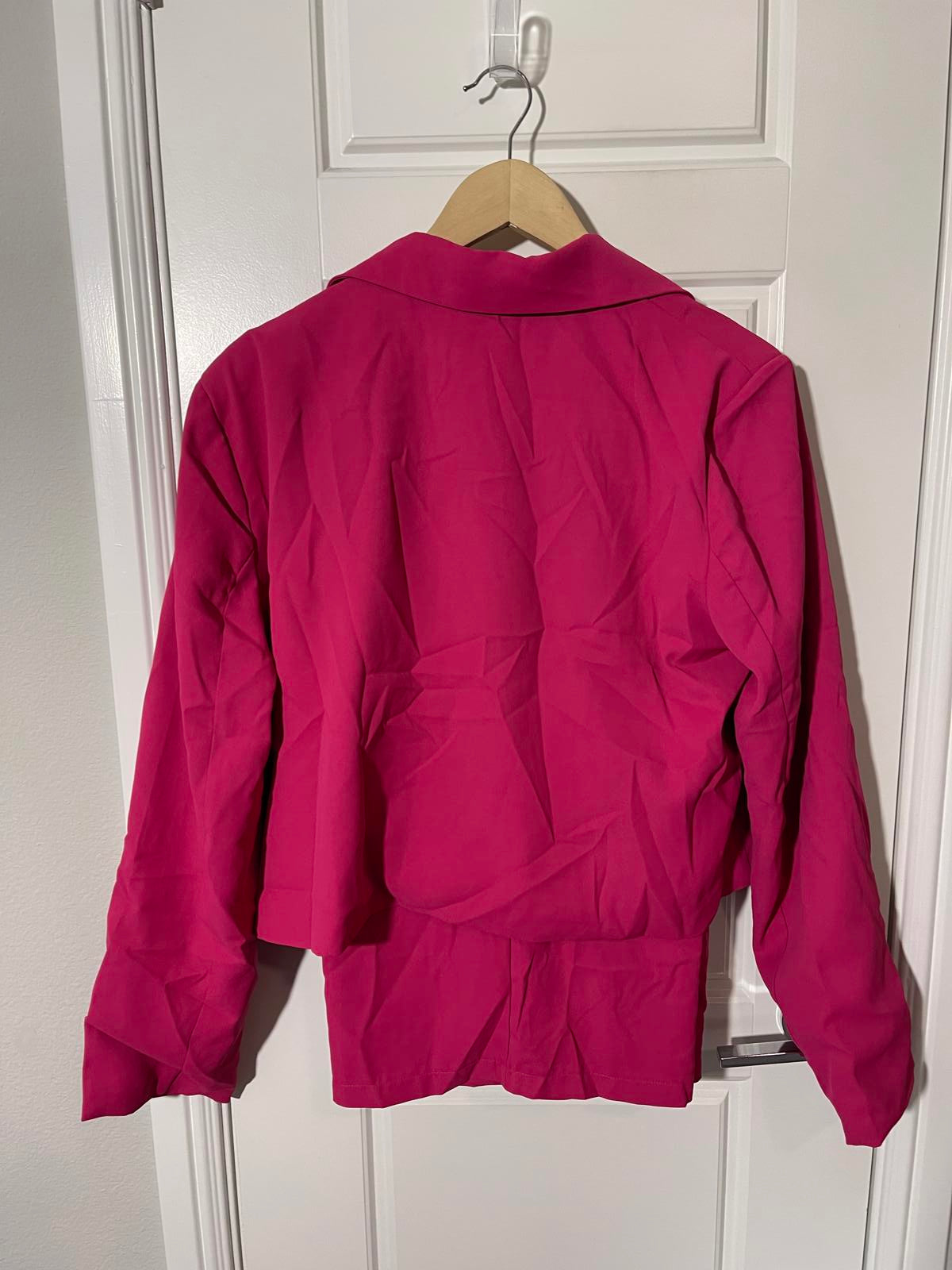 Pretty Garden Women’s Dress Suit Size XL Pink 2 Pieces Double Breasted