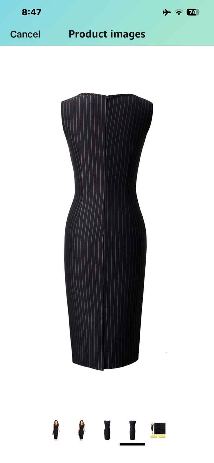VFSHOW Womens Elegant Slim Front Zipper up Work Business Office Party Sheath S