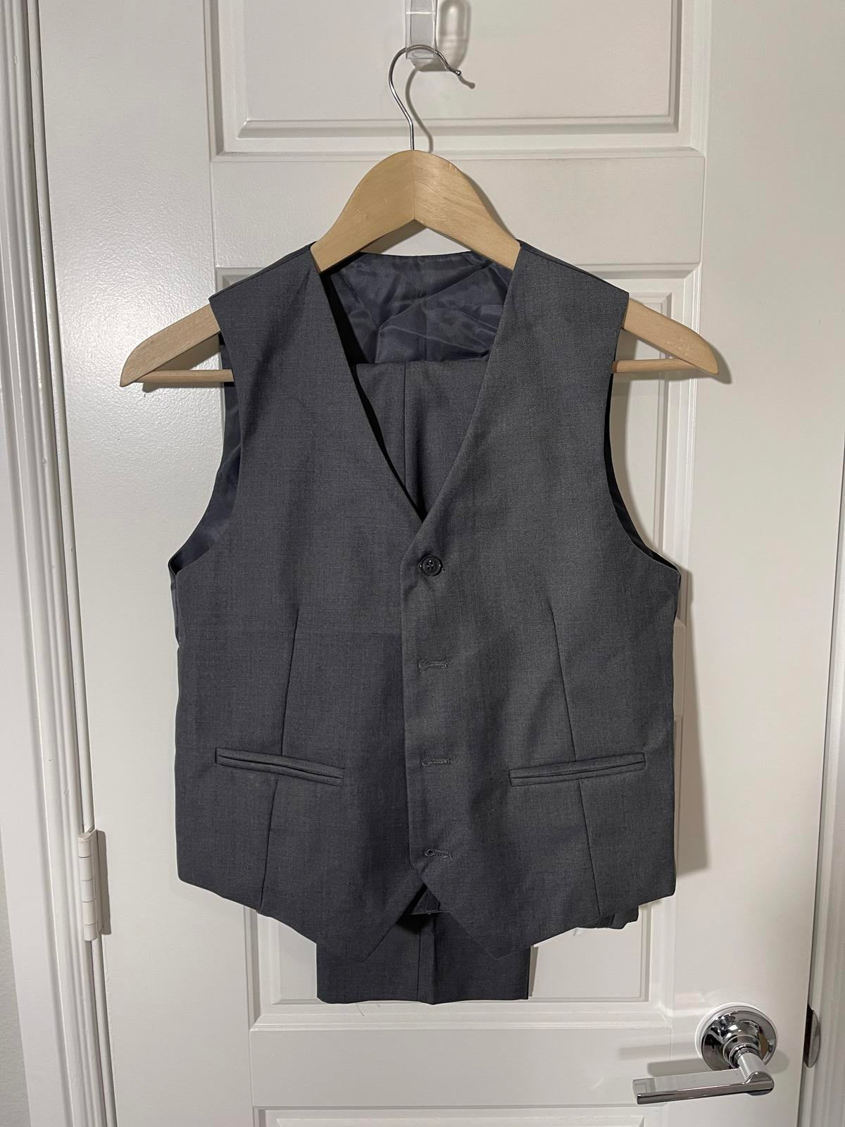 Marvelous World Boys Suits for Kids Size 14 Dark Gray Formal Suit Set 3 Pieces