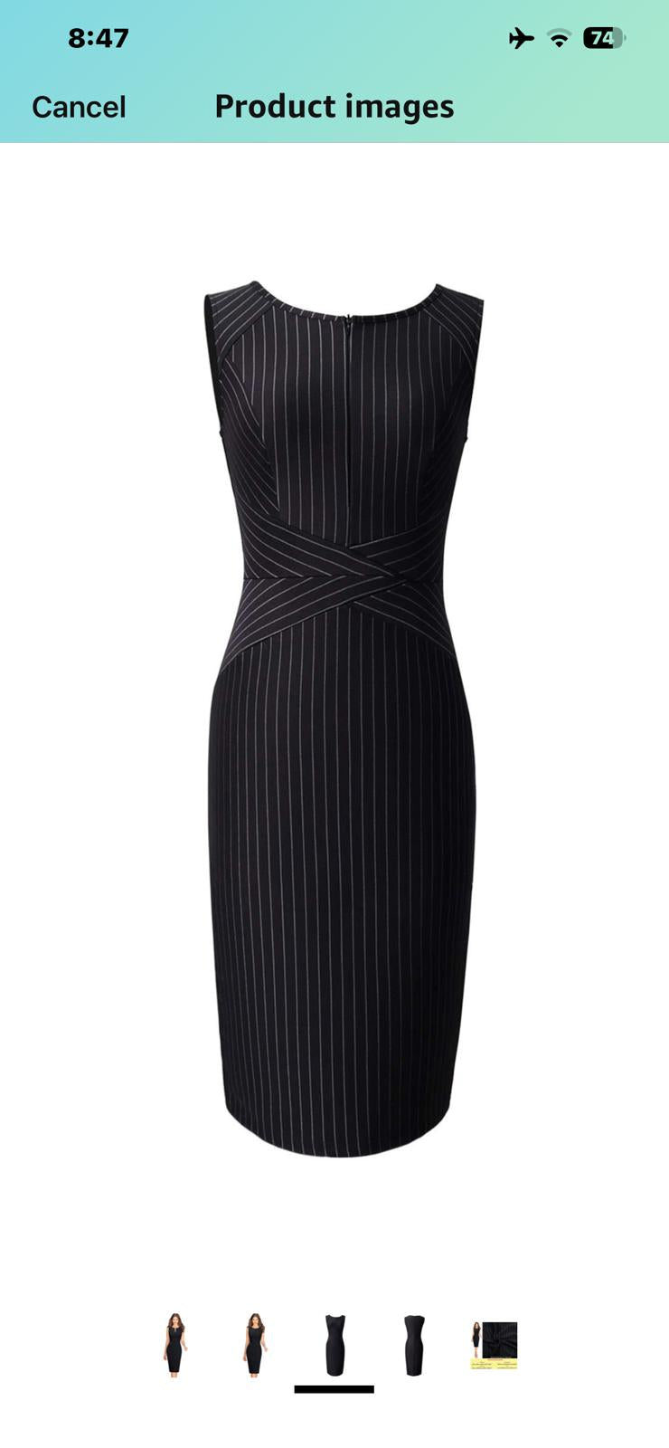 VFSHOW Womens Elegant Slim Front Zipper up Work Business Office Party Sheath S